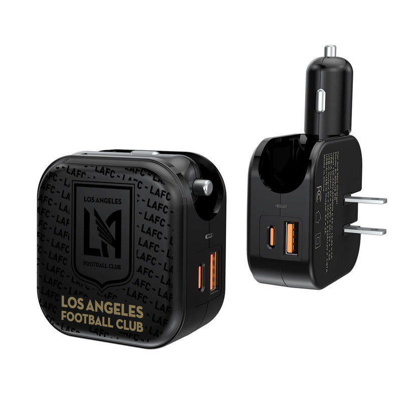 Los Angeles Football Club   Text Backdrop 2 in 1 USB A/C Charger