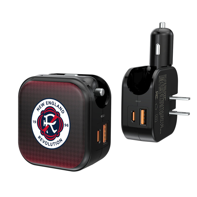 New England Revolution  Linen 2 in 1 USB A/C Charger