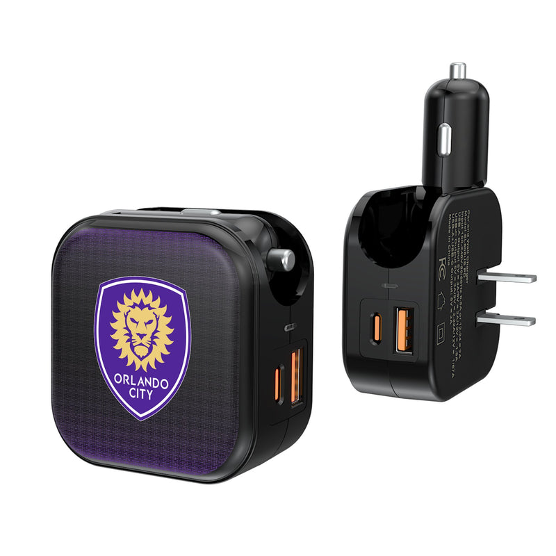 Orlando City Soccer Club  Linen 2 in 1 USB A/C Charger