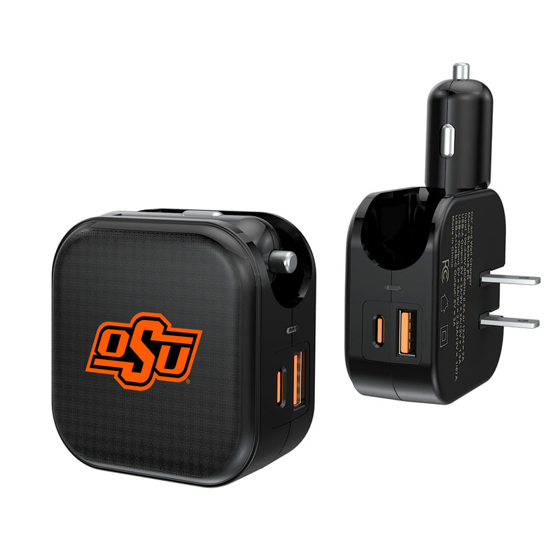 Oklahoma State University Cowboys Linen 2 in 1 USB A/C Charger