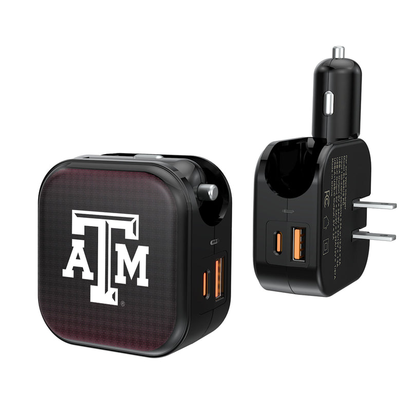 Texas A&M University Aggies Linen 2 in 1 USB A/C Charger