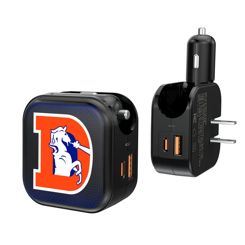 Denver Broncos 1993-1996 Historic Collection Linen 2 in 1 USB A/C Charger