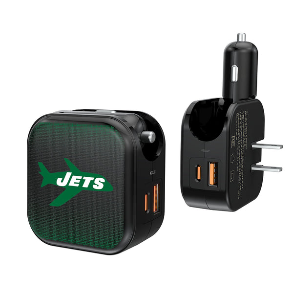 New York Jets 1963 Historic Collection Linen 2 in 1 USB A/C Charger