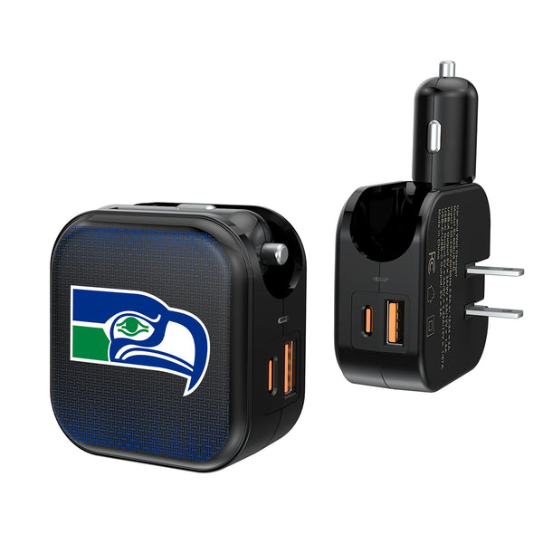 Seattle Seahawks Historic Collection Linen 2 in 1 USB A/C Charger