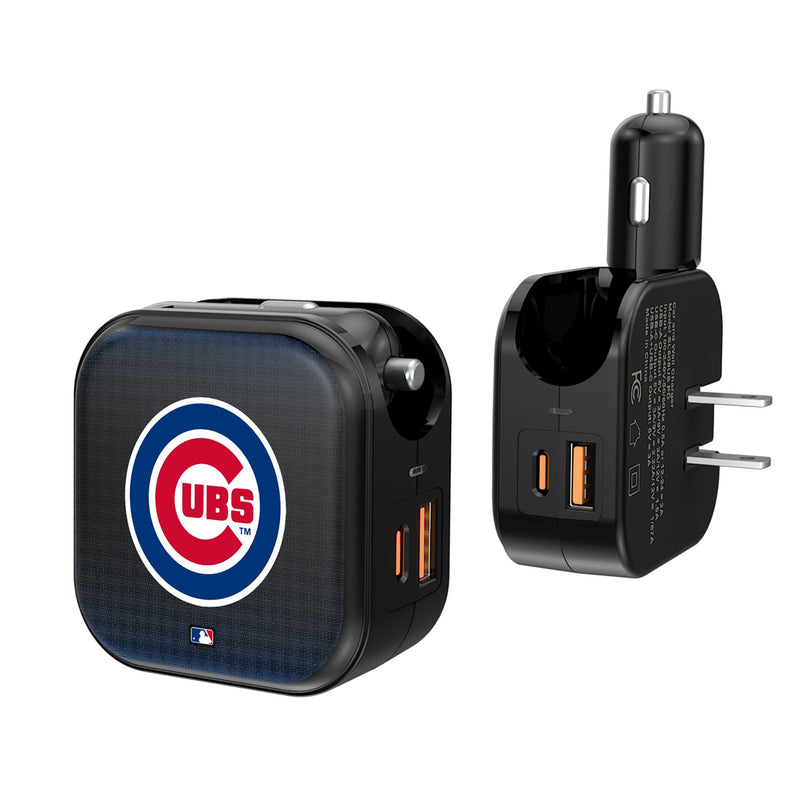 Chicago Cubs Linen 2 in 1 USB A/C Charger