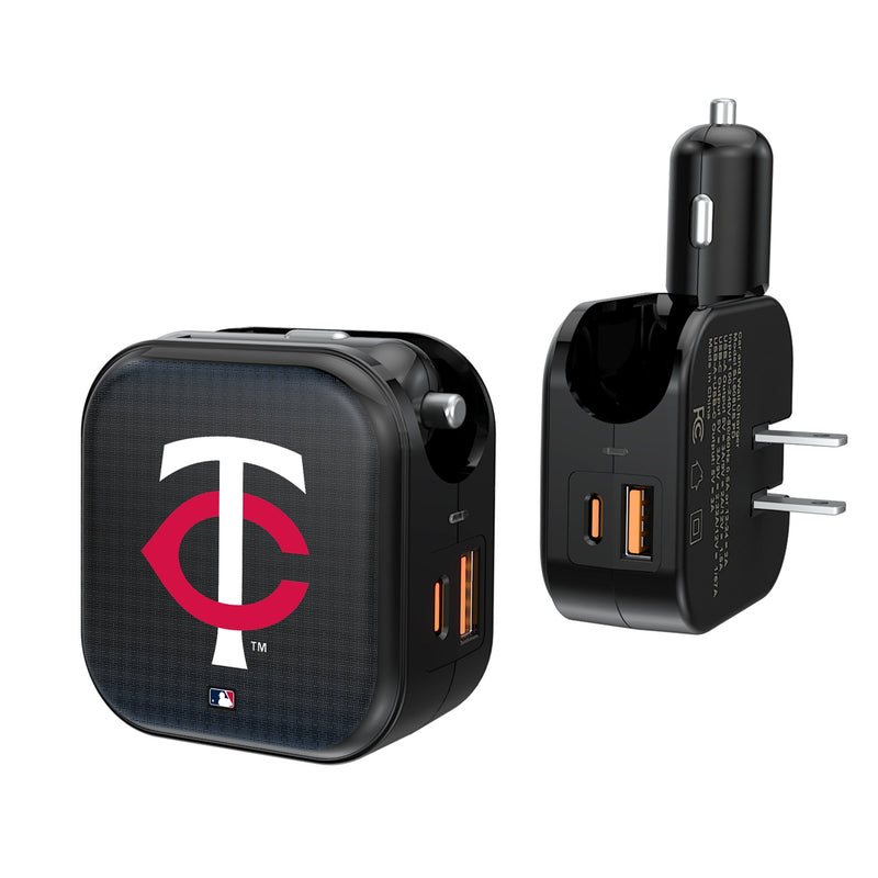 Minnesota Twins Linen 2 in 1 USB A/C Charger