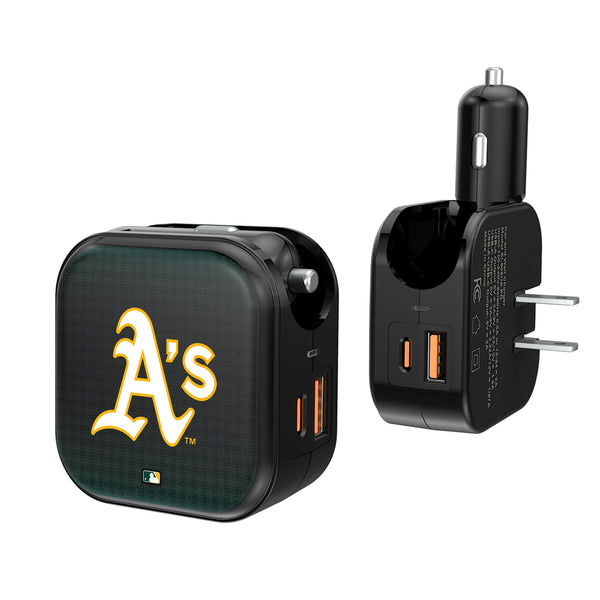 Oakland Athletics Linen 2 in 1 USB A/C Charger