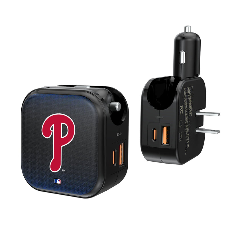 Philadelphia Phillies Linen 2 in 1 USB A/C Charger