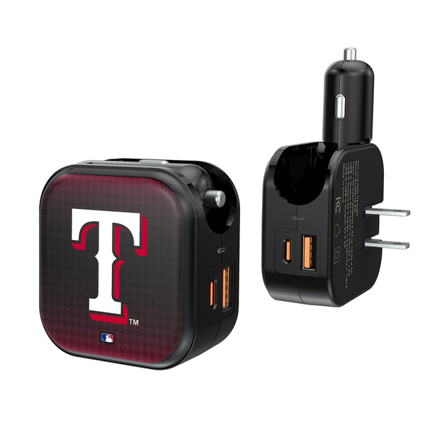 Texas Rangers Linen 2 in 1 USB A/C Charger