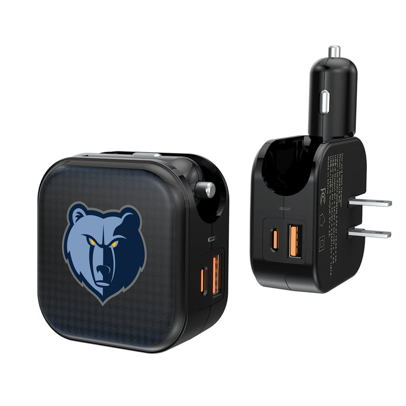 Memphis Grizzlies Linen 2 in 1 USB A/C Charger