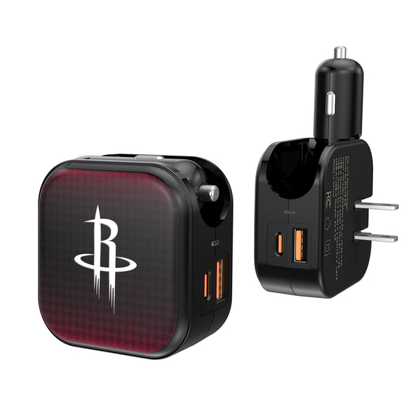 Houston Rockets Linen 2 in 1 USB A/C Charger