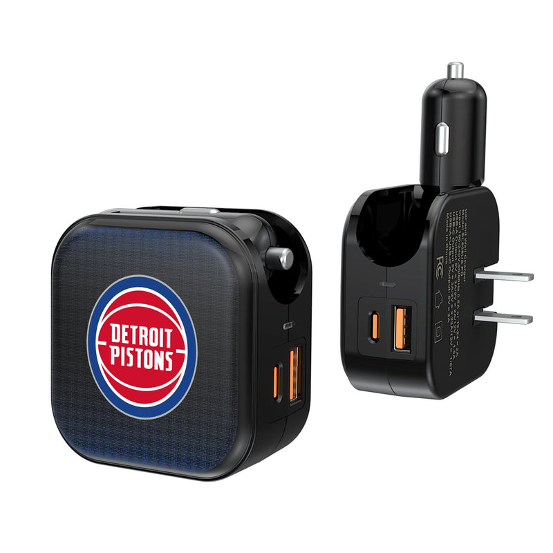 Detroit Pistons Linen 2 in 1 USB A/C Charger