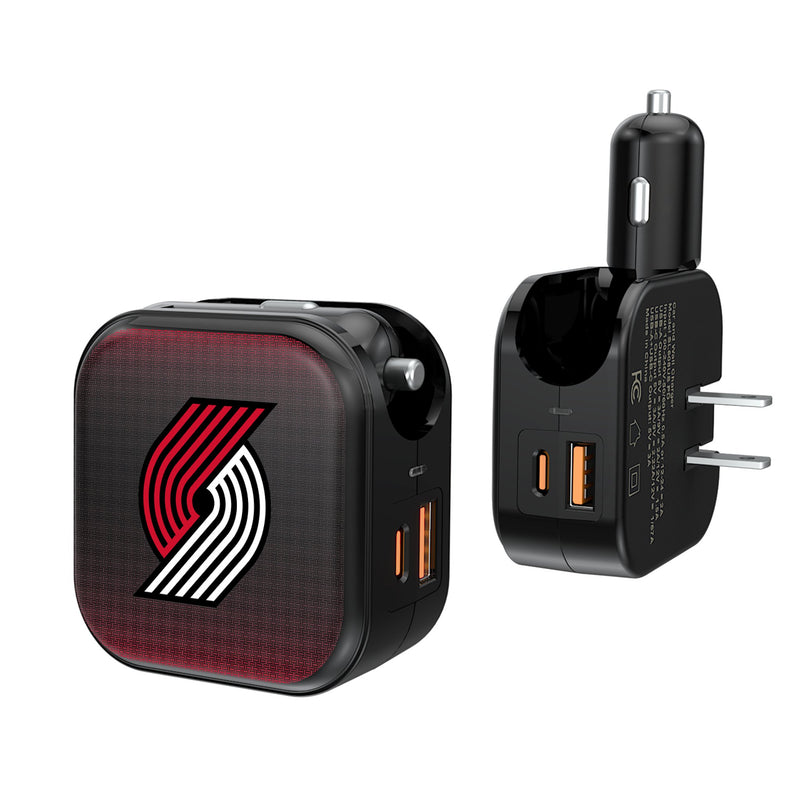 Portland Trail Blazers Linen 2 in 1 USB A/C Charger