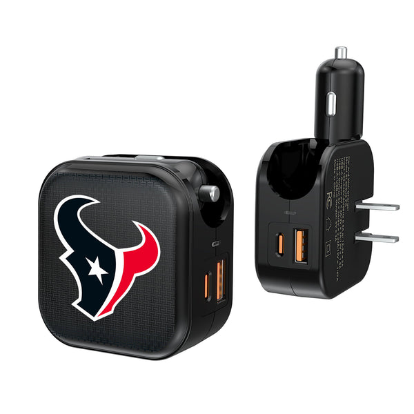 Houston Texans Linen 2 in 1 USB A/C Charger