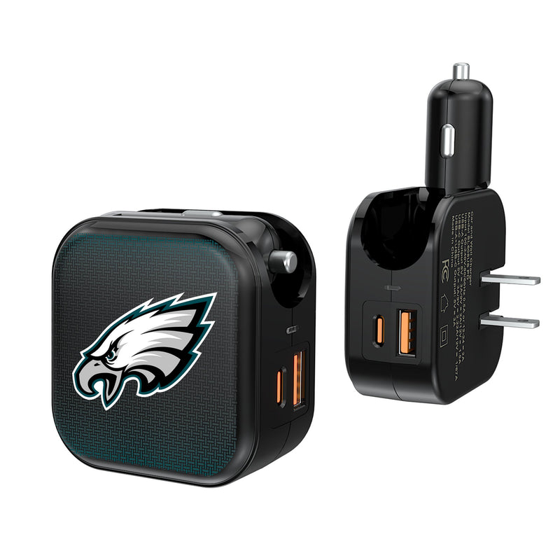 Philadelphia Eagles Linen 2 in 1 USB A/C Charger