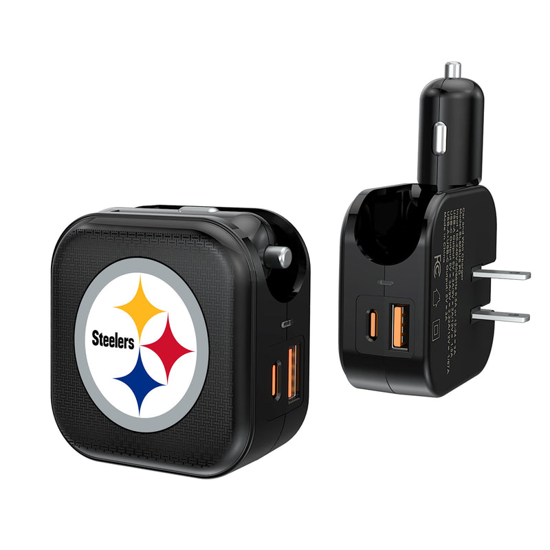 Pittsburgh Steelers Linen 2 in 1 USB A/C Charger