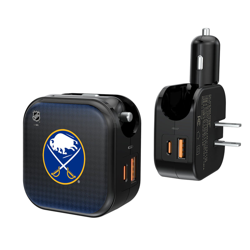 Buffalo Sabres Linen 2 in 1 USB A/C Charger