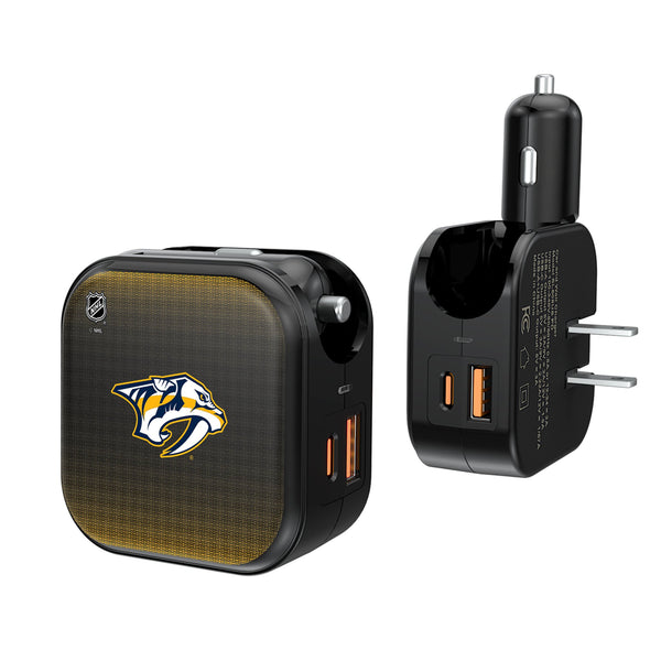 Nashville Predators Linen 2 in 1 USB A/C Charger