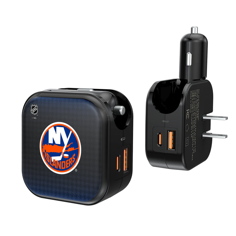 New York Islanders Linen 2 in 1 USB A/C Charger