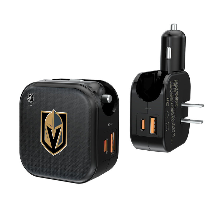 Vegas Golden Knights Linen 2 in 1 USB A/C Charger