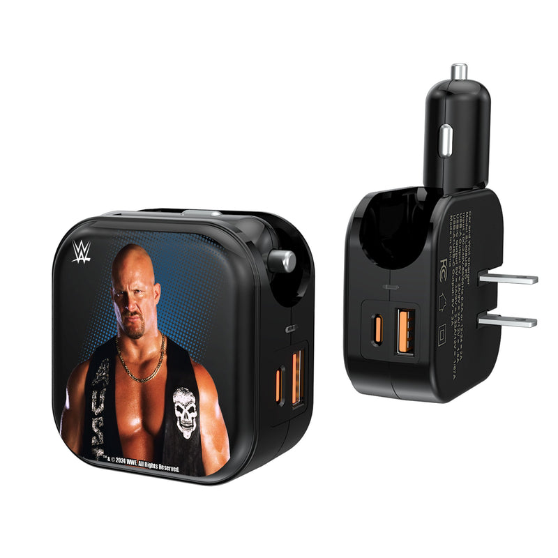 Stone Cold Steve Austin Superstar 2 in 1 USB A/C Charger