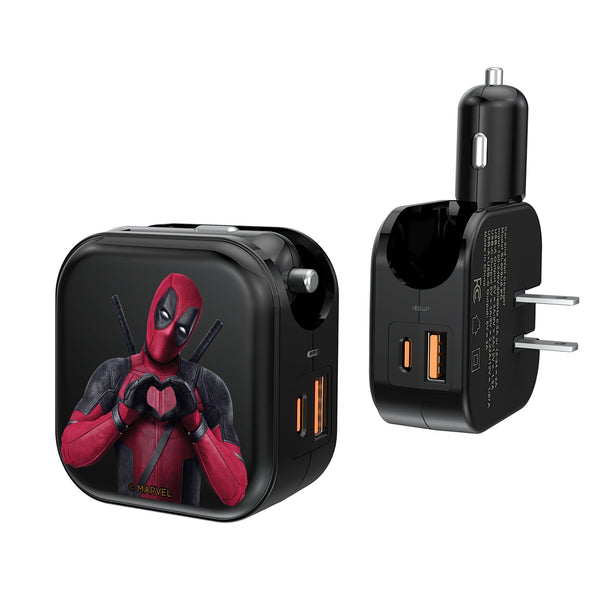 Marvel Deadpool Badge 2 in 1 USB A/C Charger