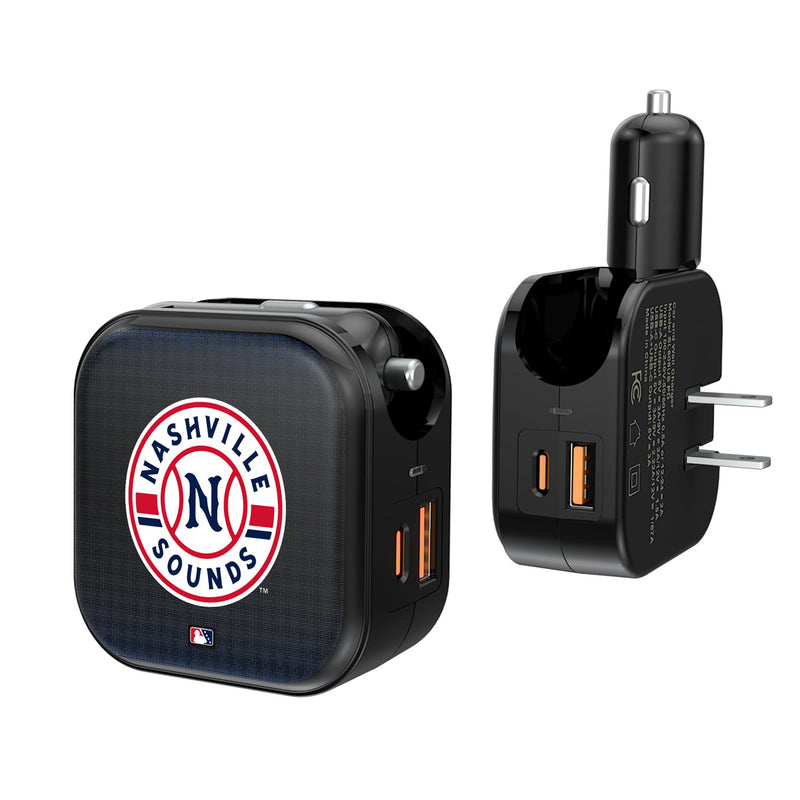 Nashville Sounds Linen 2 in 1 USB A/C Charger