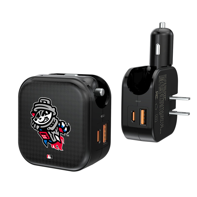 Rocket City Trash Pandas Linen 2 in 1 USB A/C Charger