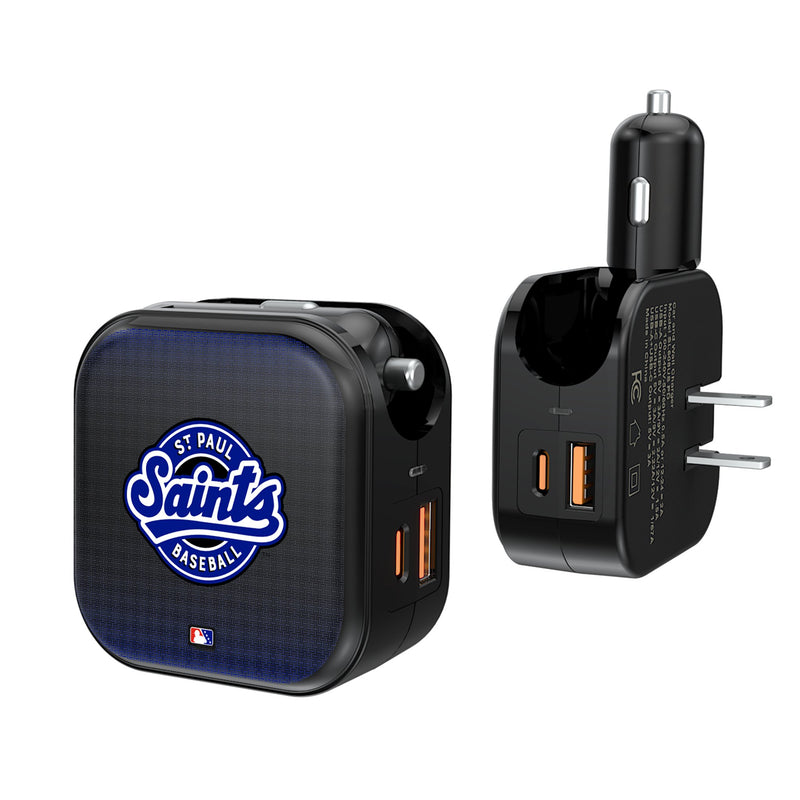 St. Paul Saints Linen 2 in 1 USB A/C Charger