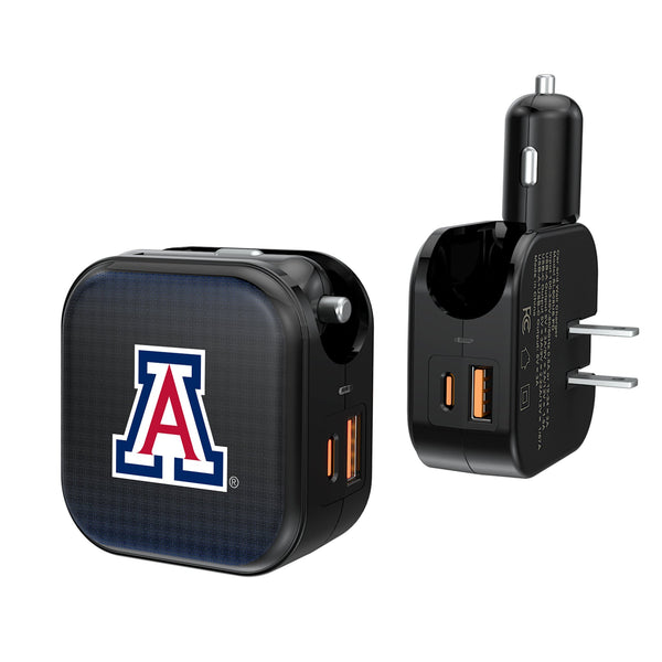 University of Arizona Wildcats Linen 2 in 1 USB A/C Charger