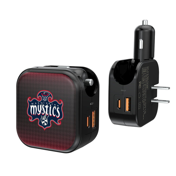 Washington Mystics Linen 2 in 1 USB A/C Charger