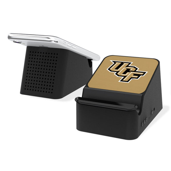 University of Central Florida Golden Knights Solid Wireless Charging Station and Bluetooth Speaker