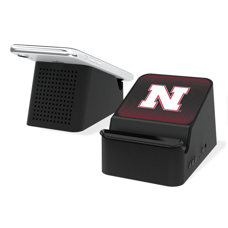 University of Nebraska Huskers Block N Linen Wireless Charging Station and Bluetooth Speaker