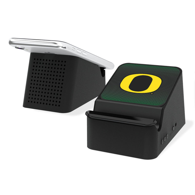 University of Oregon Ducks Linen Wireless Charging Station and Bluetooth Speaker