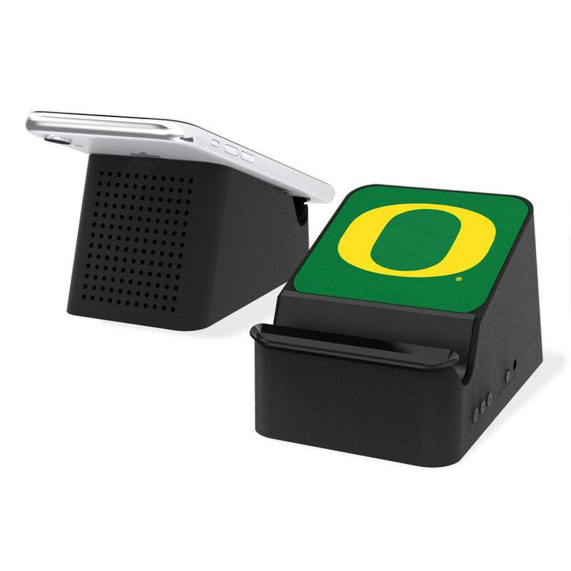 University of Oregon Ducks Solid Wireless Charging Station and Bluetooth Speaker