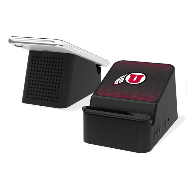 University of Utah Utes Linen Wireless Charging Station and Bluetooth Speaker