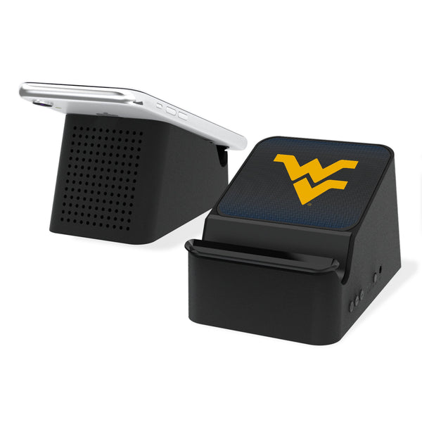 West Virginia University Mountaineers Linen Wireless Charging Station and Bluetooth Speaker