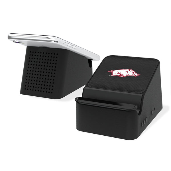 University of Arkansas Fayetteville Razorbacks Linen Wireless Charging Station and Bluetooth Speaker