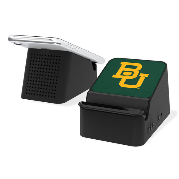 Baylor University Bears Solid Wireless Charging Station and Bluetooth Speaker