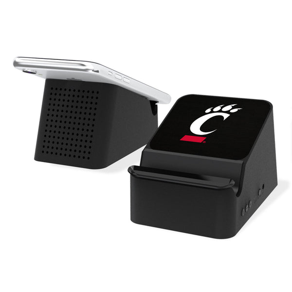 University of Cincinnati Bearcats Solid Wireless Charging Station and Bluetooth Speaker