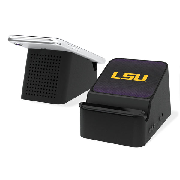 Louisiana State University Tigers Linen Wireless Charging Station and Bluetooth Speaker