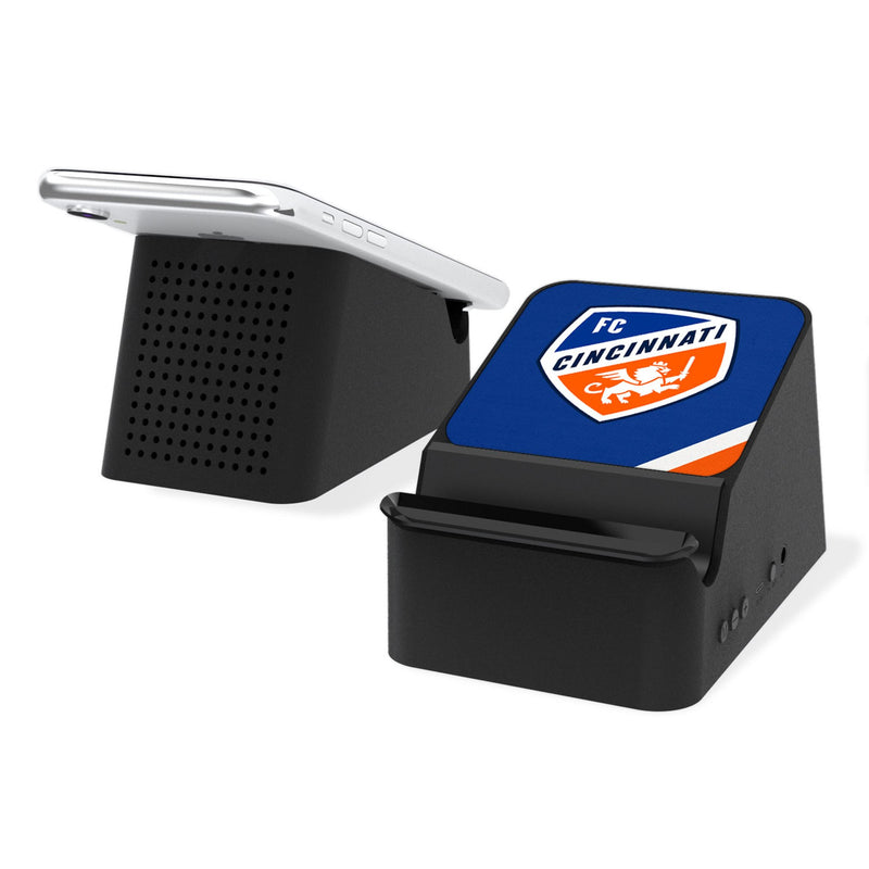 FC Cincinnati  Diagonal Stripe Wireless Charging Station and Bluetooth Speaker