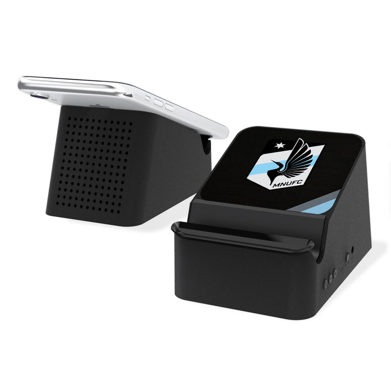 Minnesota United FC   Diagonal Stripe Wireless Charging Station and Bluetooth Speaker