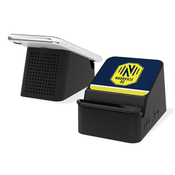 Nashville SC  Stripe Wireless Charging Station and Bluetooth Speaker