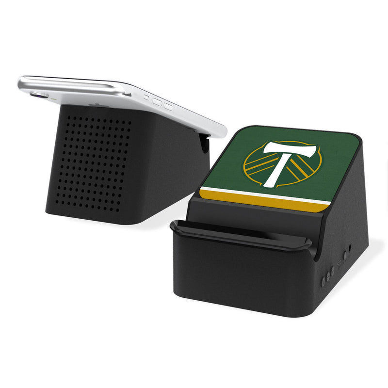 Portland Timbers   Stripe Wireless Charging Station and Bluetooth Speaker