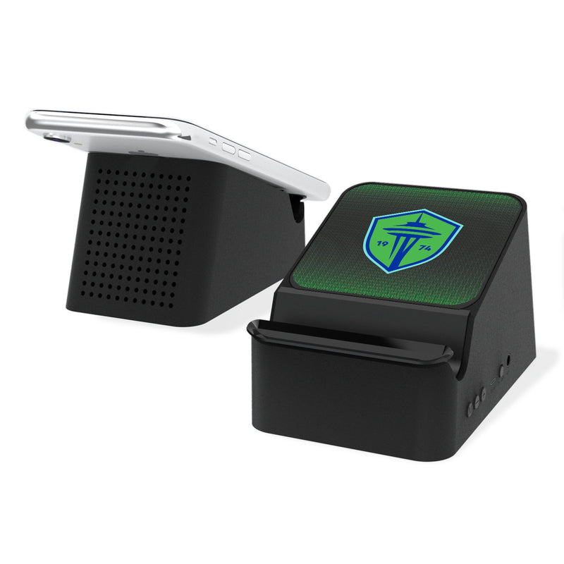 Seattle Sounders FC   Linen Wireless Charging Station and Bluetooth Speaker