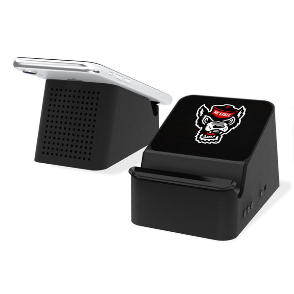 North Carolina State University Wolfpack Solid Wireless Charging Station and Bluetooth Speaker