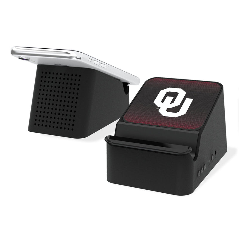 University of Oklahoma Sooners Linen Wireless Charging Station and Bluetooth Speaker