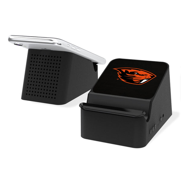 Oregon State University Beavers Solid Wireless Charging Station and Bluetooth Speaker