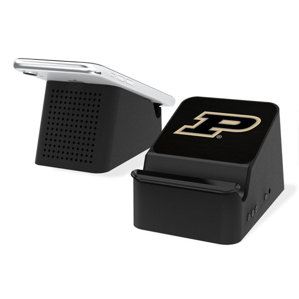 Purdue University Boilermakers Solid Wireless Charging Station and Bluetooth Speaker